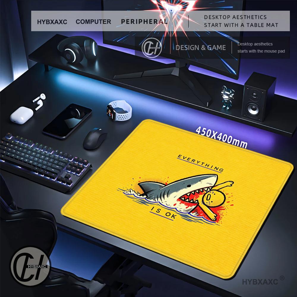 Work Desk Home Setup - HYBXAXC S-Shark E-eating Mouse Pa سجادة
