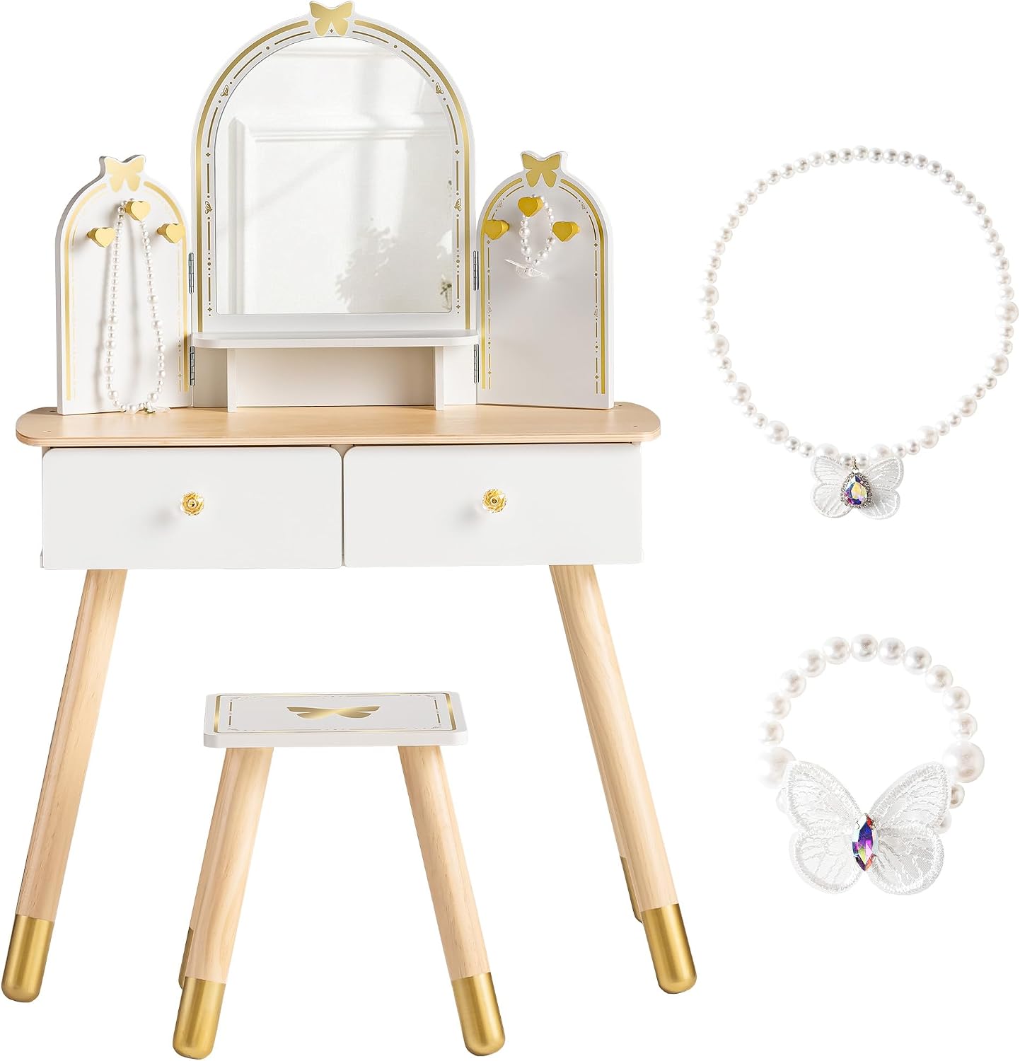 Desk Setup Small - طاولة زينة بيضاء للأطفال من ROBOTIME
