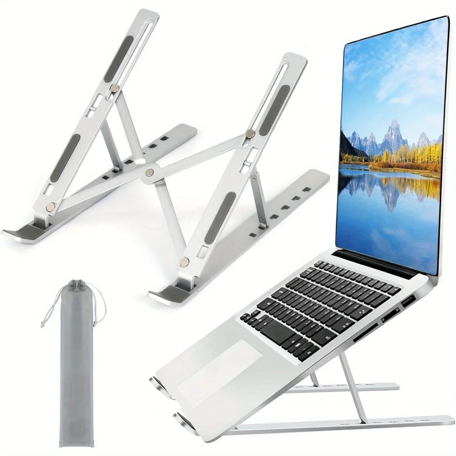 Desk Setup Macbook - حامل كمبيوتر محمول قابل للطي من