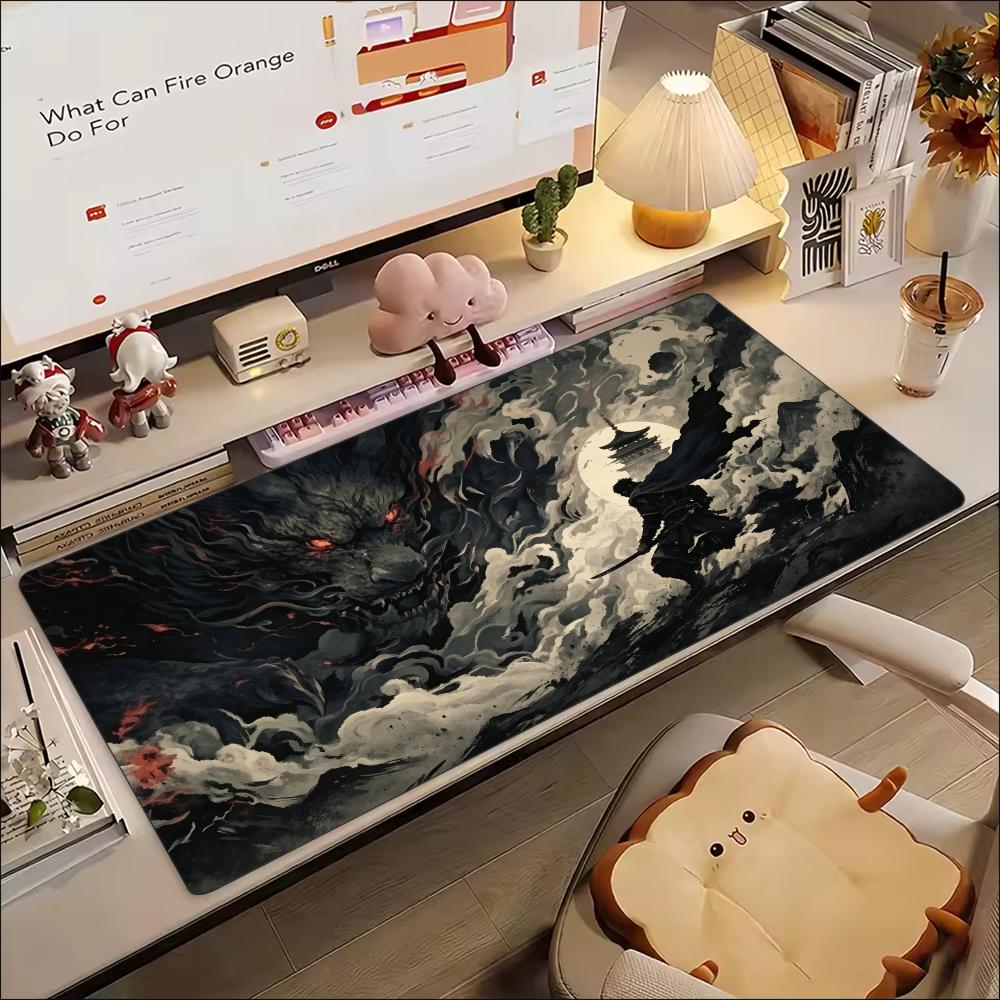 Desk Setup Gaming And Work - وسادة فأرة كبيرة غير قابلة للانزلاق