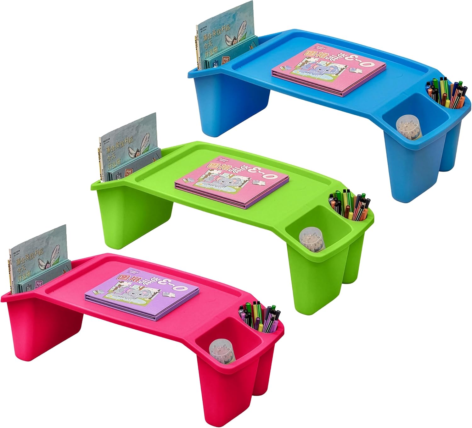 Desk Setup Pink - مجموعة من 3 طاولات محمولة للعمل