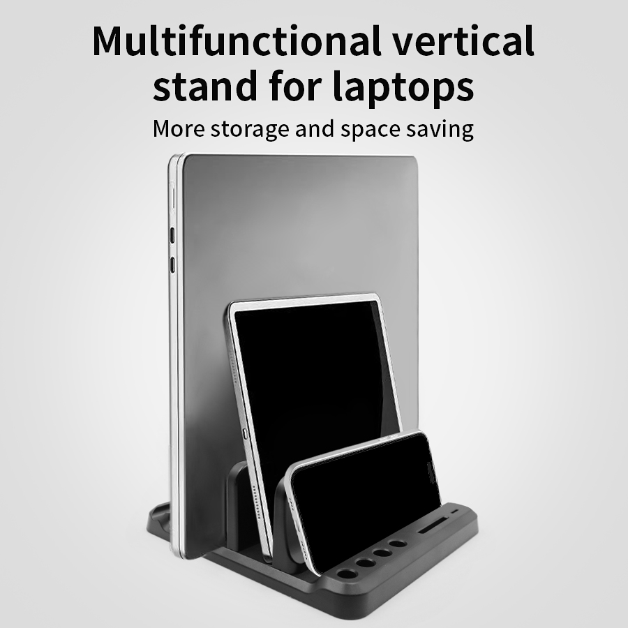 Desk Setup Macbook - حامل كمبيوتر محمول عمودي من البلاستيك