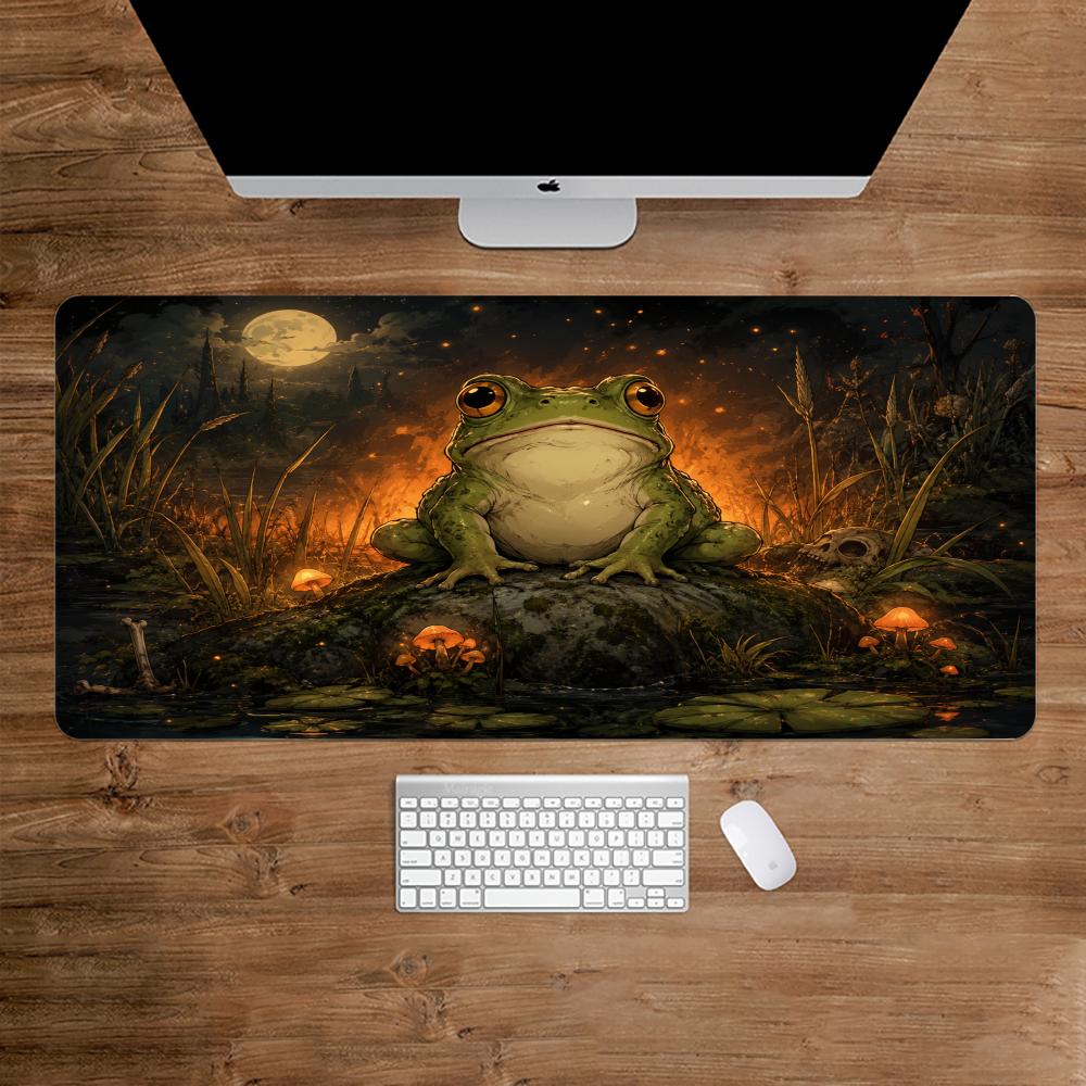 Desk Setup Gaming And Work - لوحة ماوس على شكل ضفدع ساحر،