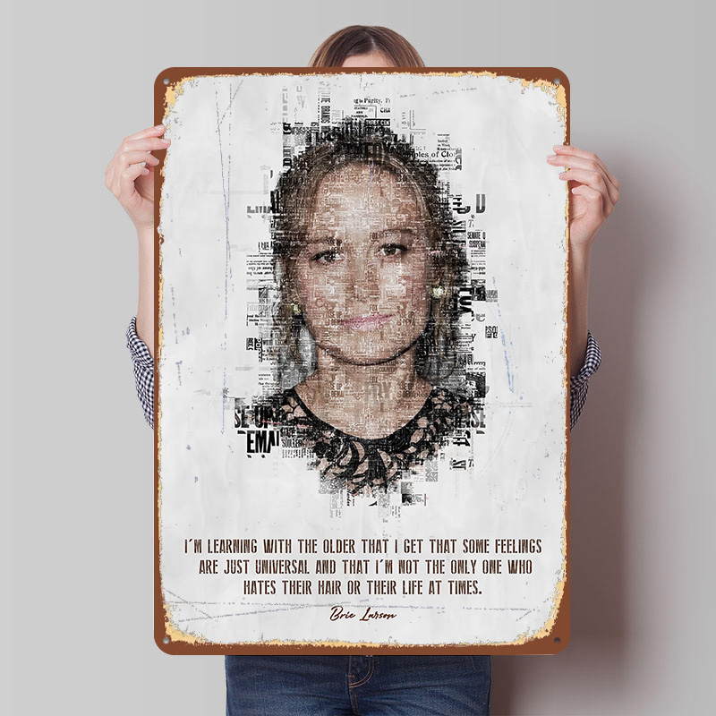 Desk Setup Poster - لوحة معدنية فنية بتصميم اقتباس بري