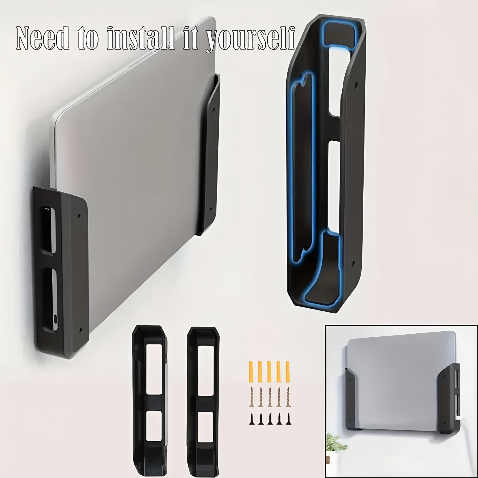 Desk Setup Macbook - حامل جداري عالمي للابتوب يثبت تحت
