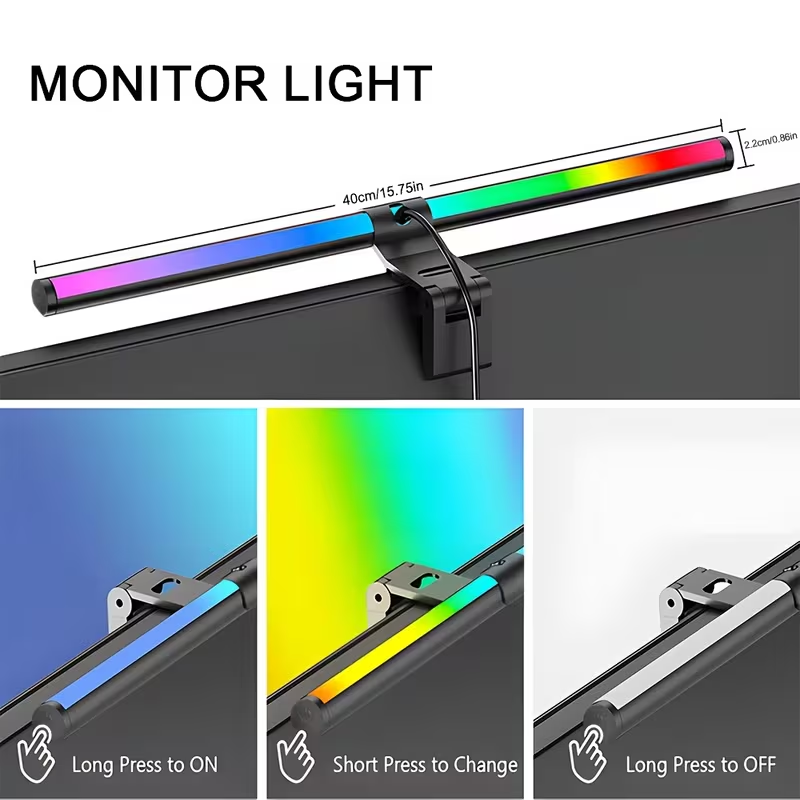 شريط إضاءة للشاشة RGB، شريط إض - مراجعة Desk Setup Light وسعره
