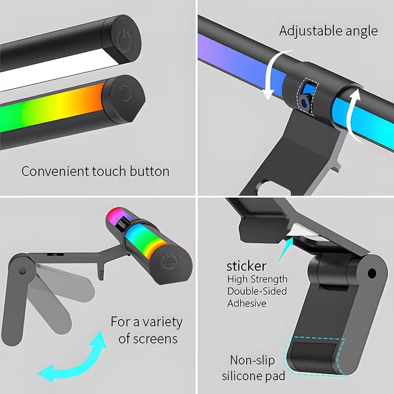 شريط إضاءة للشاشة RGB، شريط إض - مراجعة Desk Setup Light وسعره