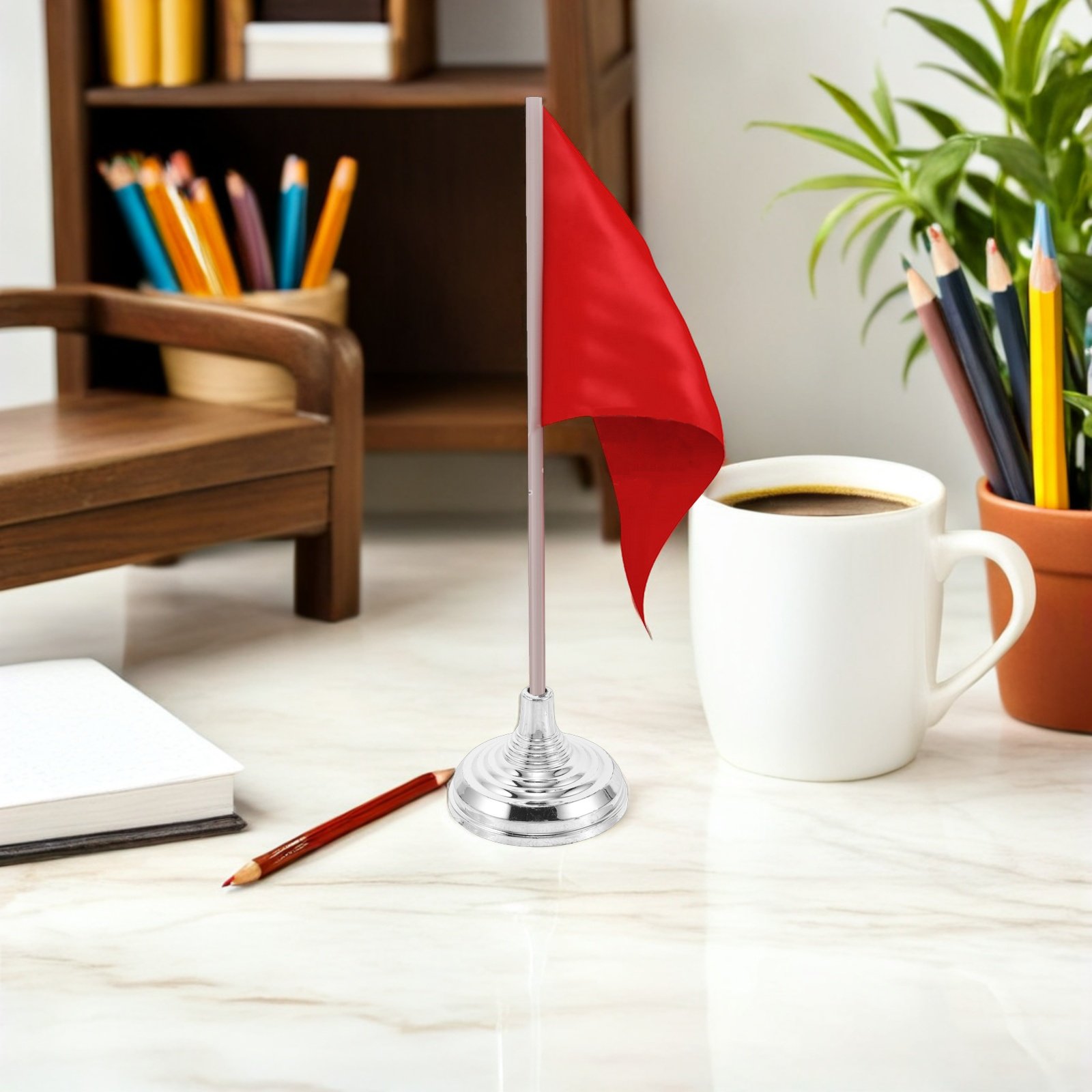 12 قطعة من حوامل الأعلام المكت - مراجعة Desk Setup Desk وسعره