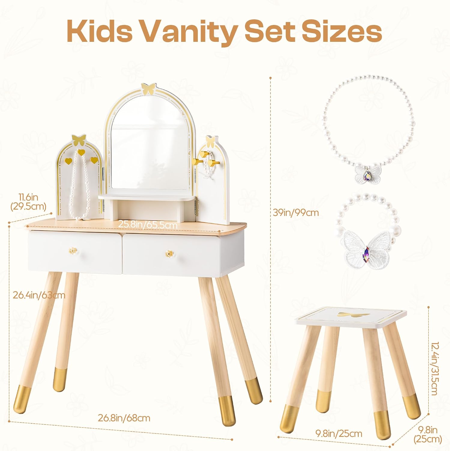 طاولة زينة بيضاء للأطفال من RO - مراجعة Desk Setup Small وسعره