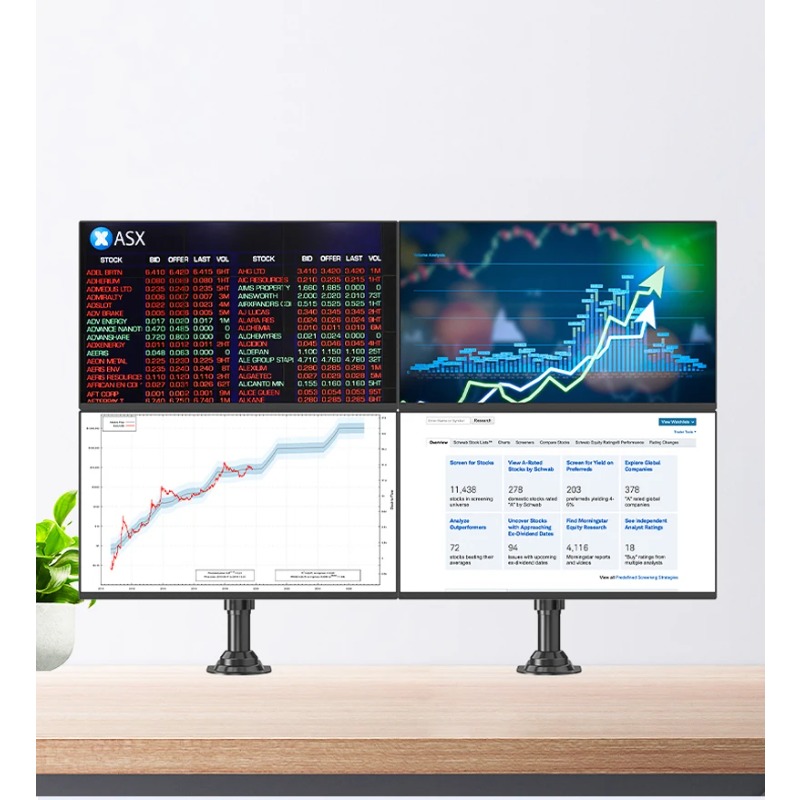 حامل شاشة مزدوج NB NEW H180 مق - مراجعة Monitor Arm Clamp وسعره