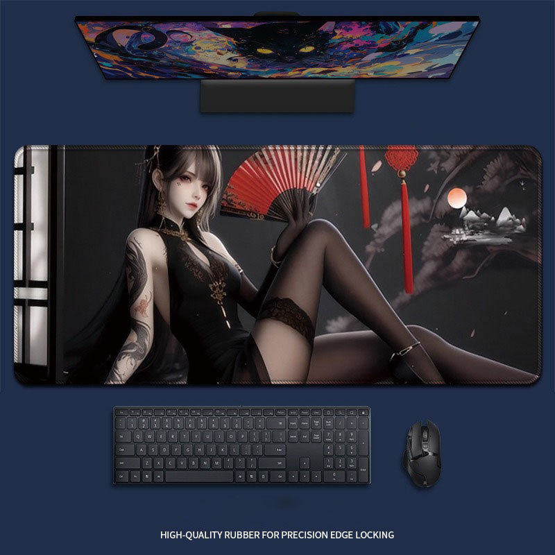 لوحة ماوس كبيرة بتصميم فتاة أن - مراجعة Desk Setup Tech وسعره