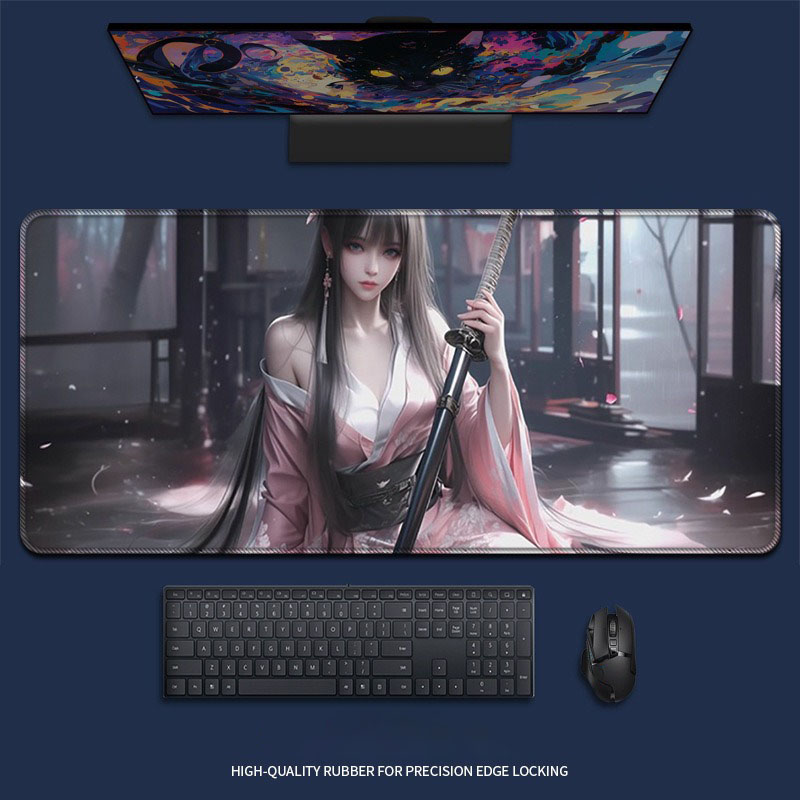 لوحة ماوس كبيرة بتصميم فتاة أن - مراجعة Desk Setup Tech وسعره