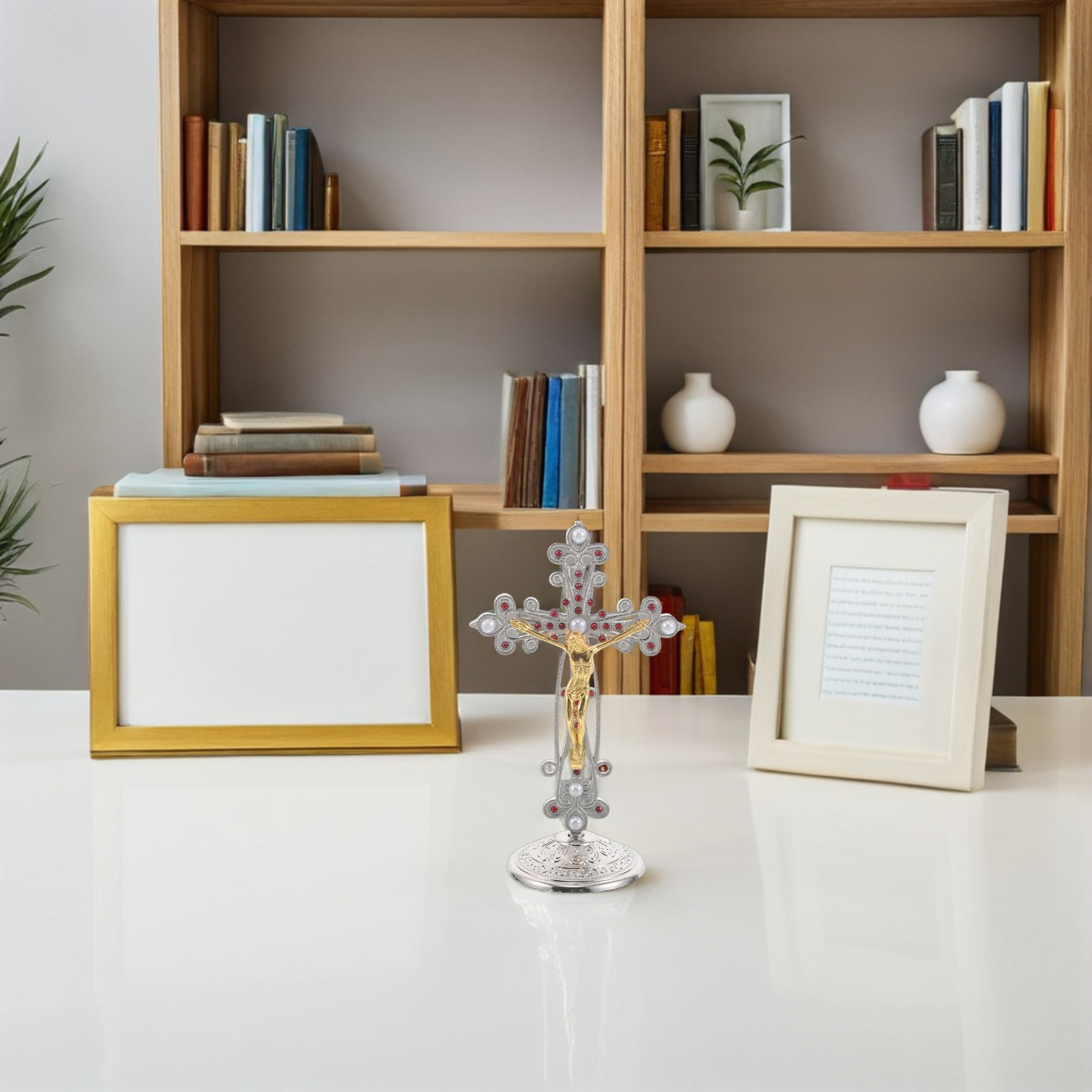 قلادة معدنية على شكل صليب للتع - مراجعة Desk Setup Dorm وسعره
