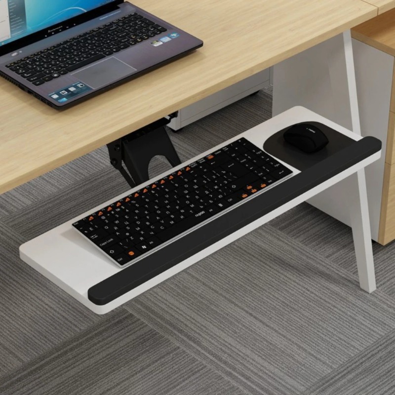 درج لوحة مفاتيح منزلق تحت المك - مراجعة Desk Setup Ergonomic وسعره