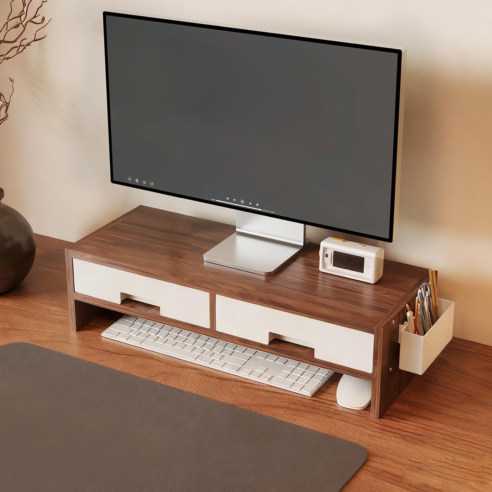 حامل شاشة مكتب، درج مزدوج، منظ - مراجعة Desk Setup Ergonomic وسعره