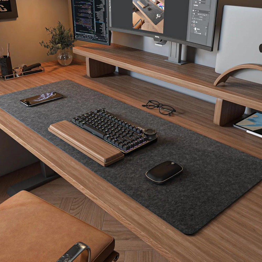 سجادة كمبيوتر مكتبية من اللباد - مراجعة Desk Setup Ergonomic وسعره