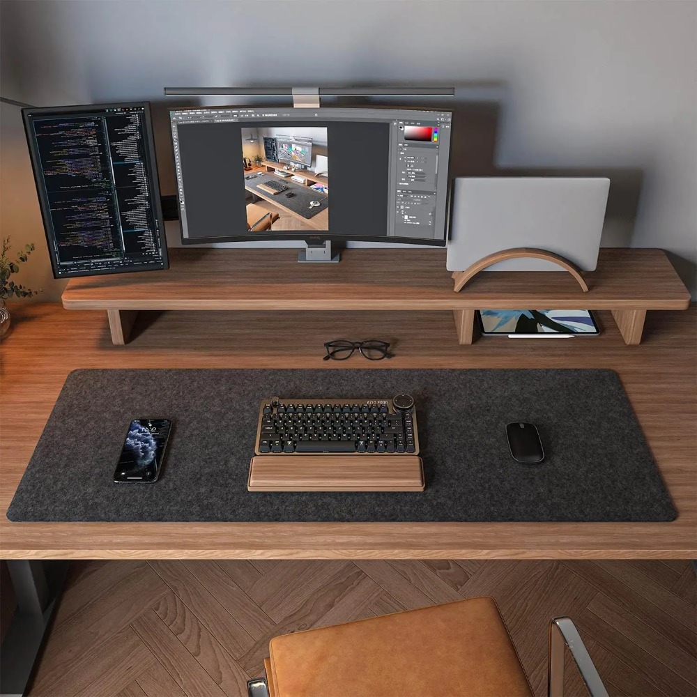 سجادة كمبيوتر مكتبية من اللباد - مراجعة Desk Setup Ergonomic وسعره