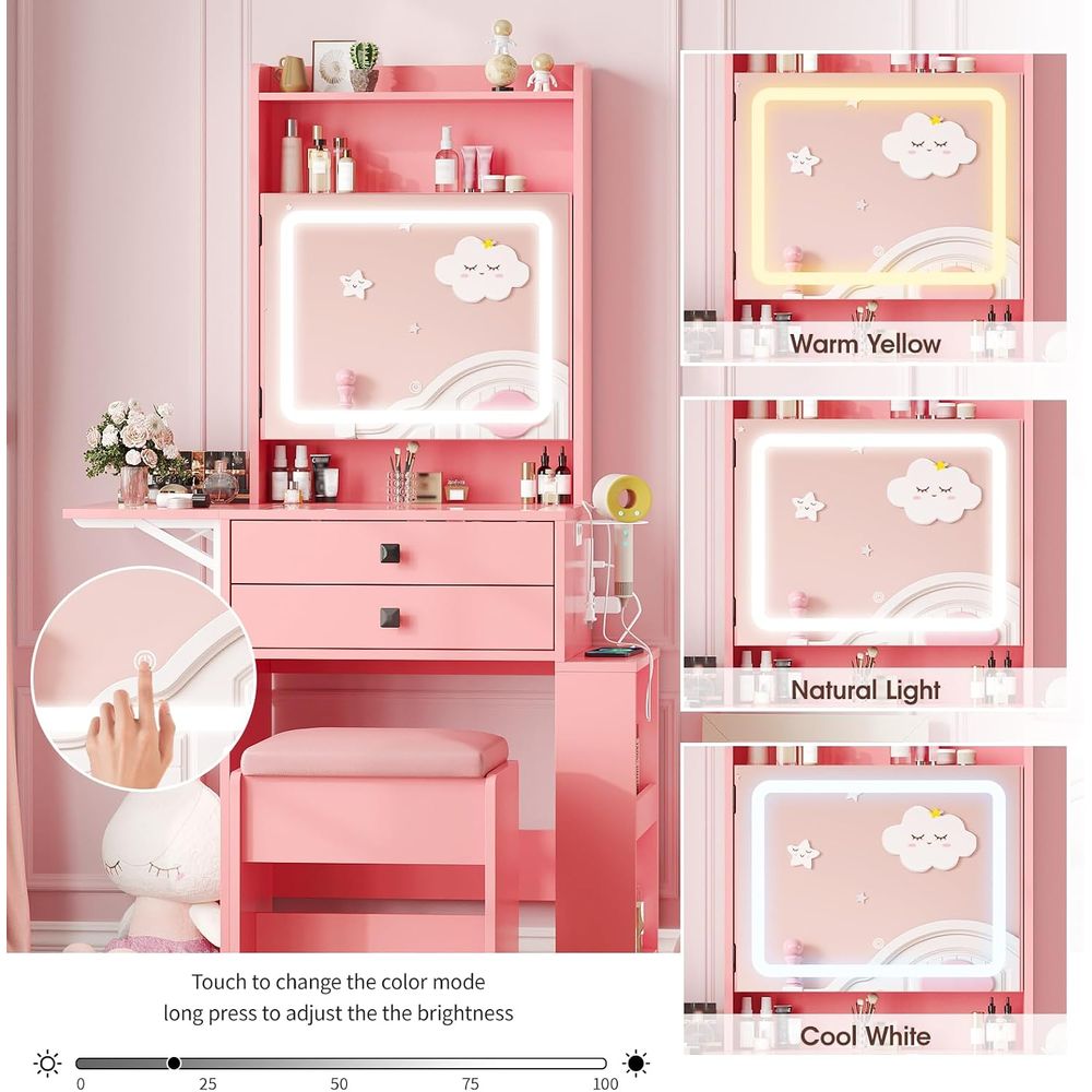 طاولة مكياج صغيرة من Vabches م - مراجعة Desk Setup Small وسعره