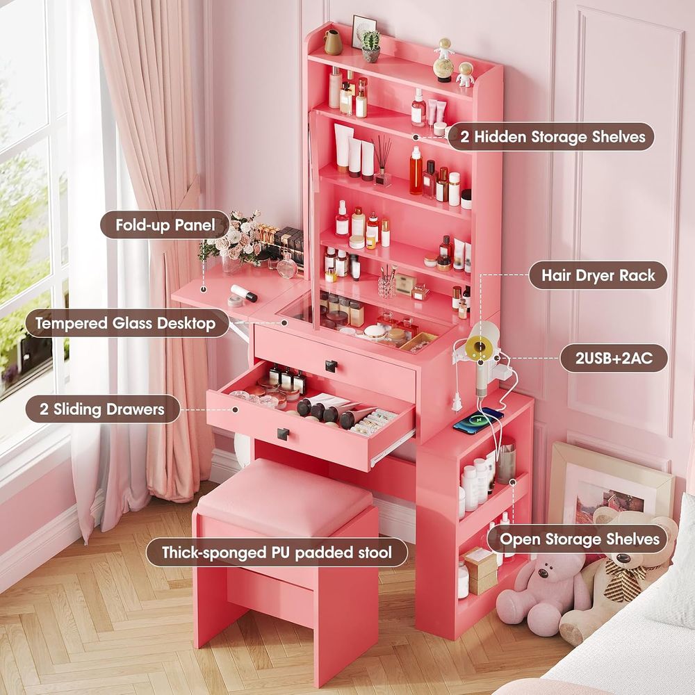 طاولة مكياج صغيرة من Vabches م - مراجعة Desk Setup Small وسعره