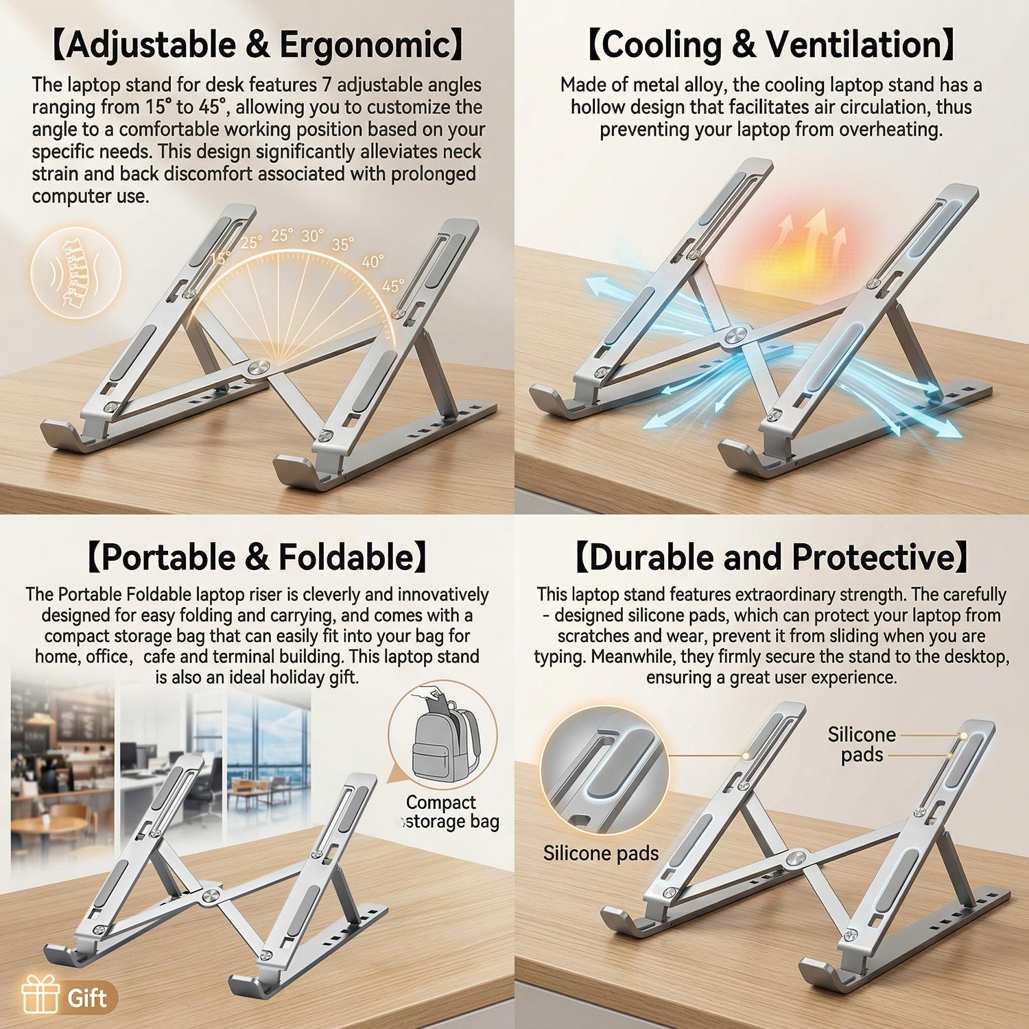 حامل كمبيوتر محمول معدني قابل  - مراجعة Desk Setup Macbook وسعره