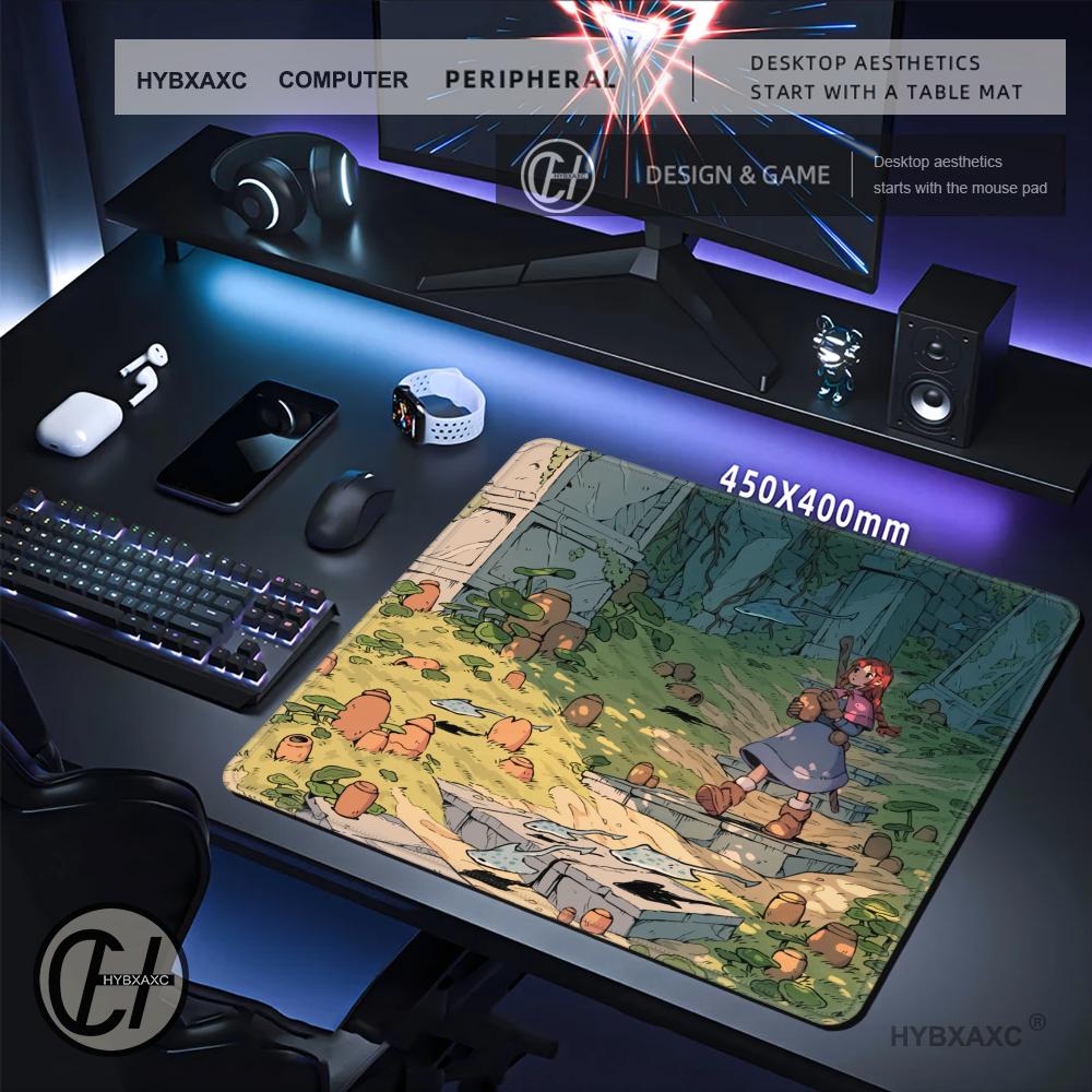 HYBXAXC سجادة ماوس كبيرة بتصمي - مراجعة Desk Setup Gaming And Work وسعره