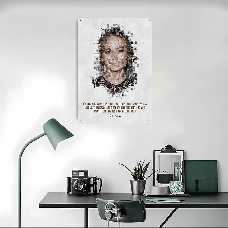 لوحة معدنية فنية بتصميم اقتباس - مراجعة Desk Setup Poster وسعره