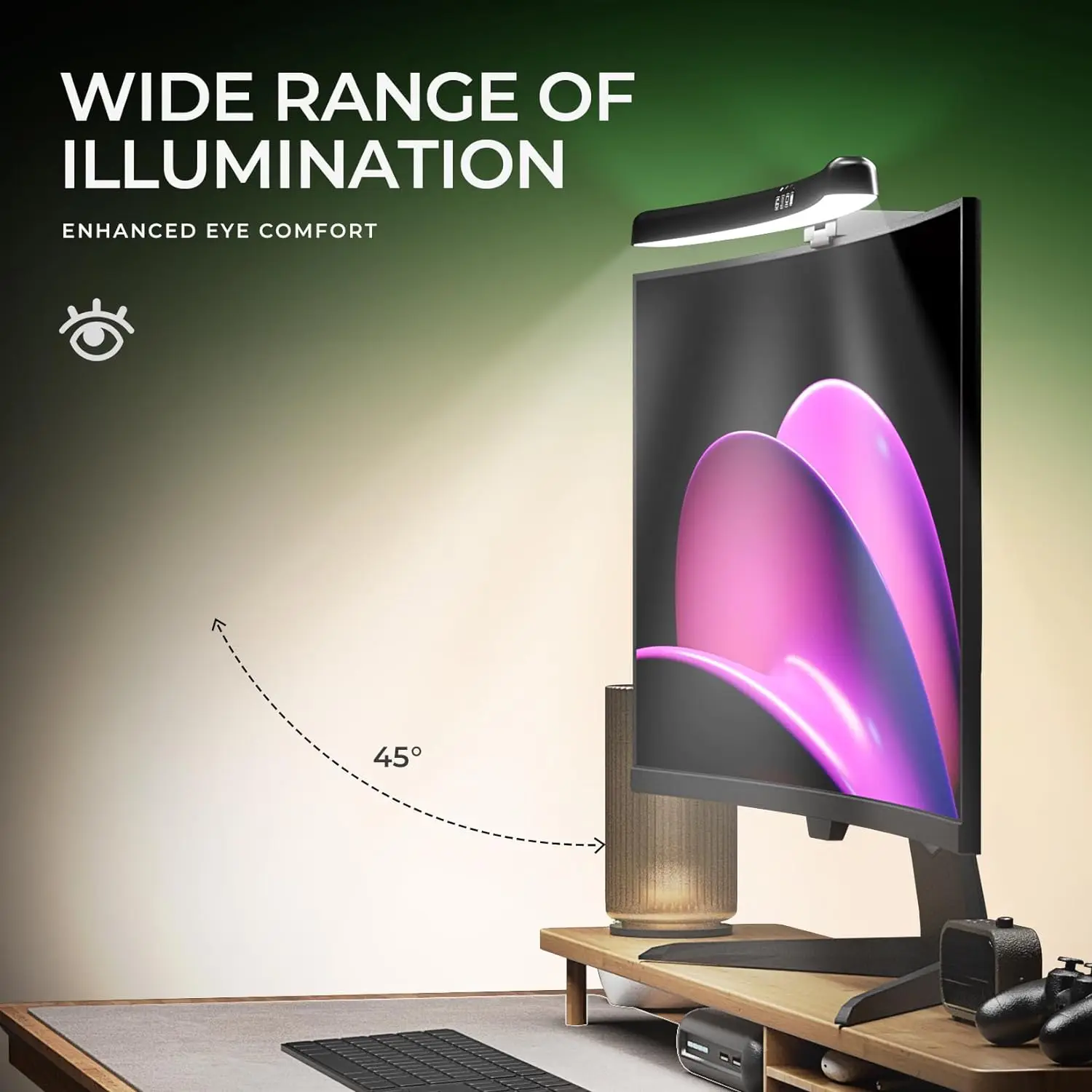 شريط إضاءة لشاشة الكمبيوتر بتق - مراجعة Desk Setup Light وسعره
